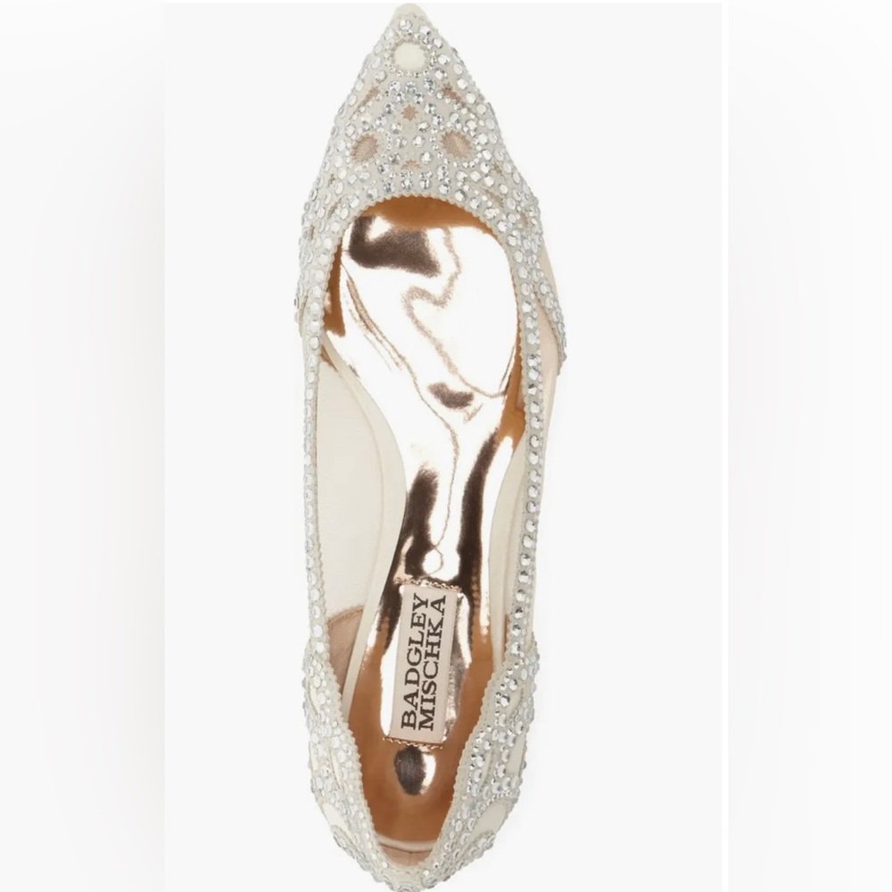 Badgley Mischka jeweled flats
